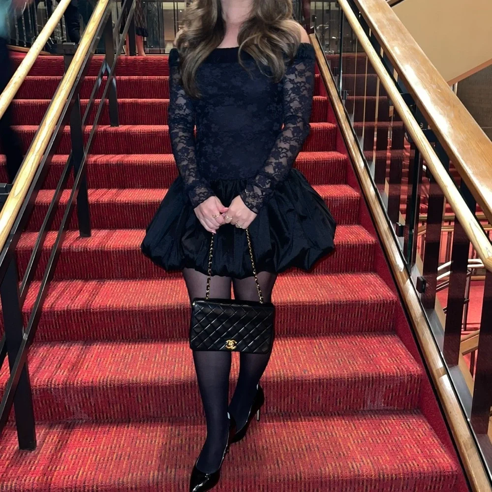 MAJORELLE Black Bubble Skirt Mini Dress - Picture 5 of 5